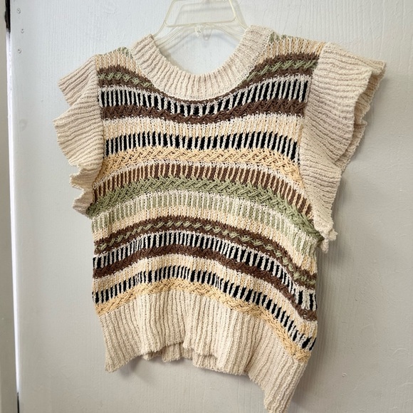 Elan Women's Multicolor Striped Knit Blouse - Picture 2 of 5